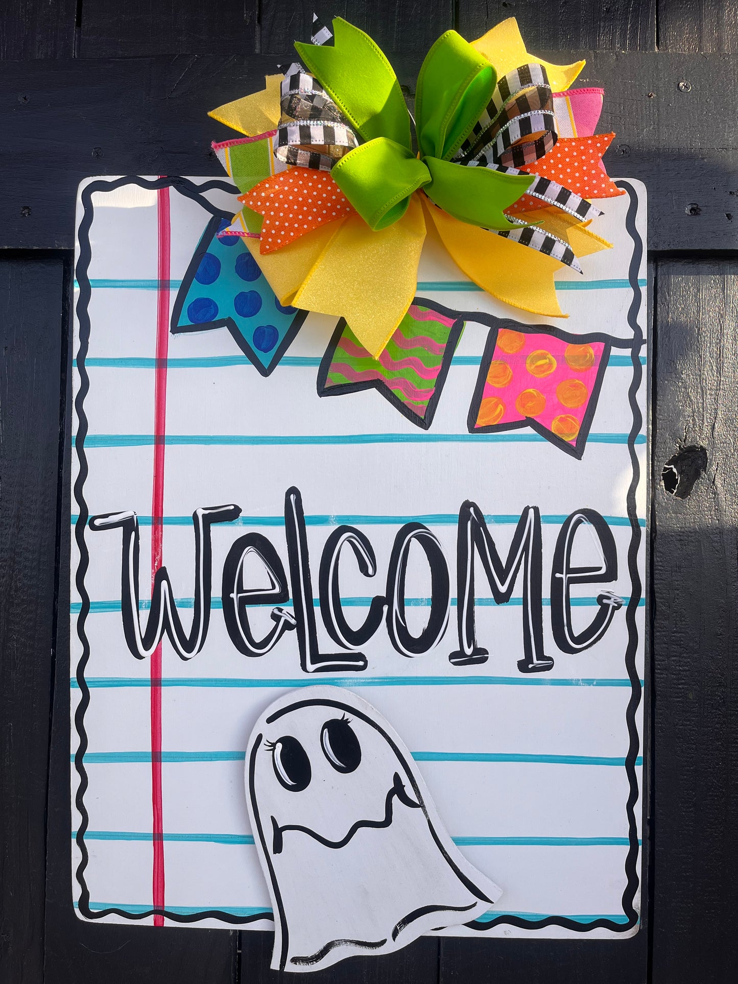 Sheet of paper doorhanger