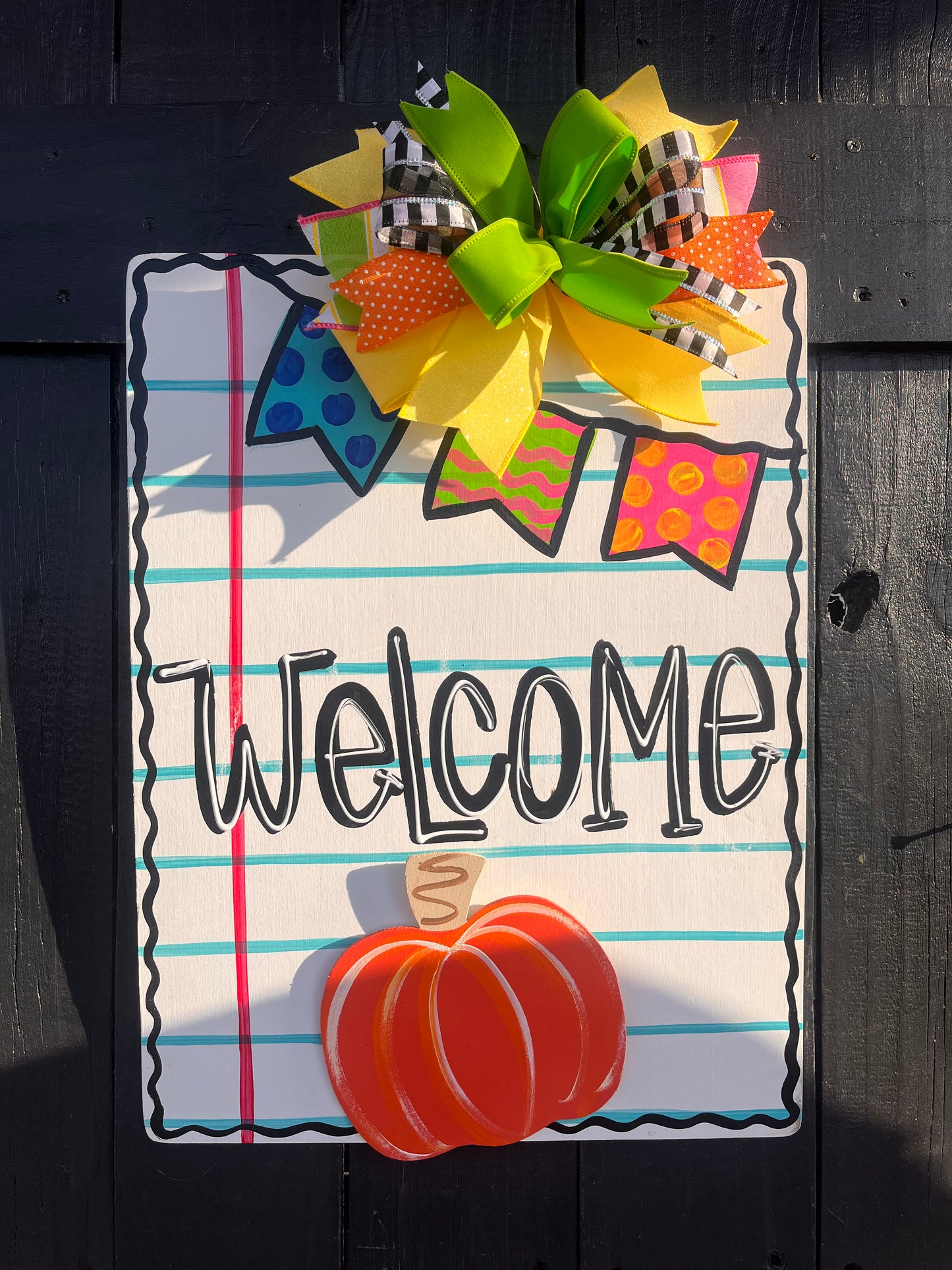 Sheet of paper doorhanger