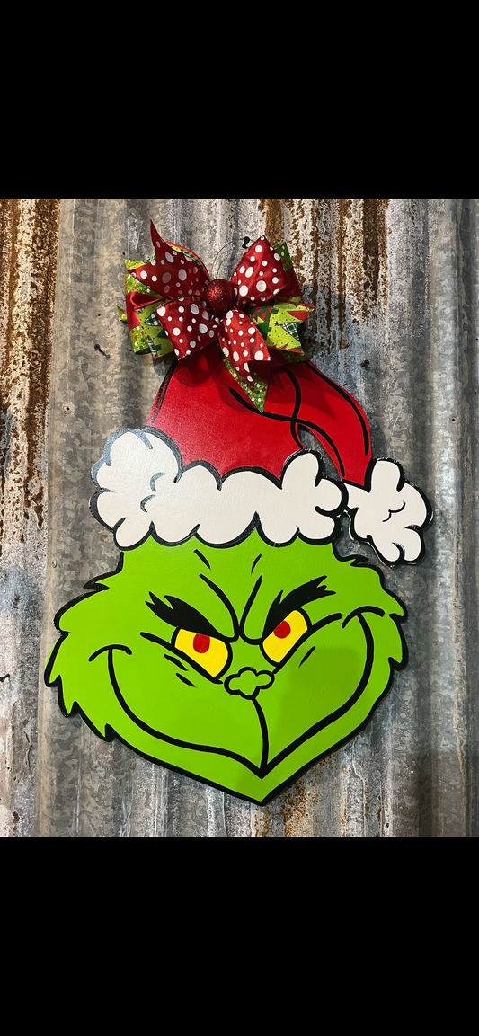 Green monster door hanger