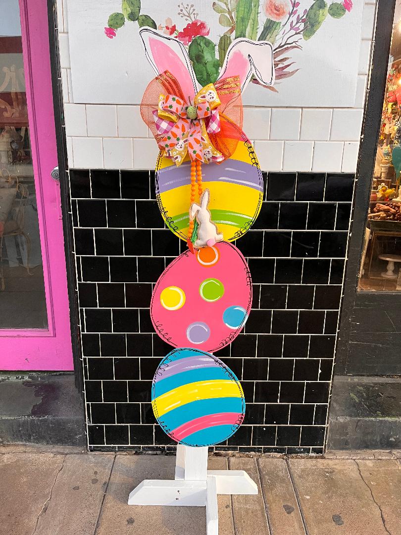 porch candy/ 3 easter egg porch stand